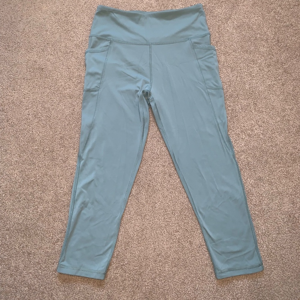 Blue/ green leggings with pockets